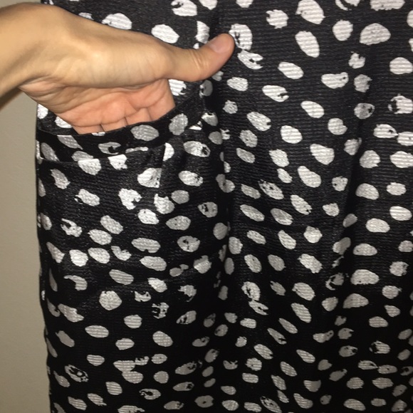 Black + White Polka Dot Skirt - Picture 5 of 5